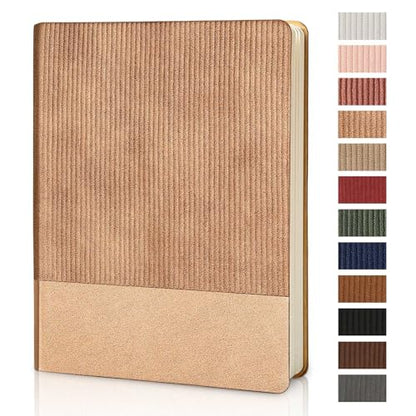 Lined Journal Notebook for Work College Ruled Note Book 7.2"x9.6" B5 PU Leather Daily Journaling 160 Pages for Women Men Writing Home School Supplies Business RoseGold - color: 09-RoseGold-1pack, style: B5 Lined 160pages