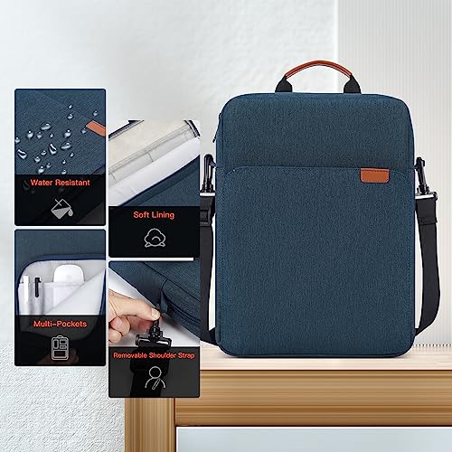 12.9-13 Inch iPad Carrying Bag for 2026 13 inch iPad Air M4 M3 M2 & iPad Pro M4 M5 with Magic Keyboard, iPad Pro 12.9, Travel Shoulder Sleeve Case Bag, Navy Blue - color: Navy Blue, size: 12.9-14 inch