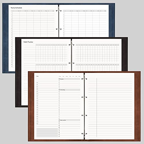 [EMSHOI Daily Planner Refill 8.5" X 11.5", 80 Sheets, 160 Pages Ring Binder Planner Inserts, Thick Cream Color Refill Paper, 100 GSM Loose Leaf, Paper Refills with Gift Box] | Ring Binder Notebook Inserts, 100 GSM Loose Leaf Paper, Refillable, Schedules,