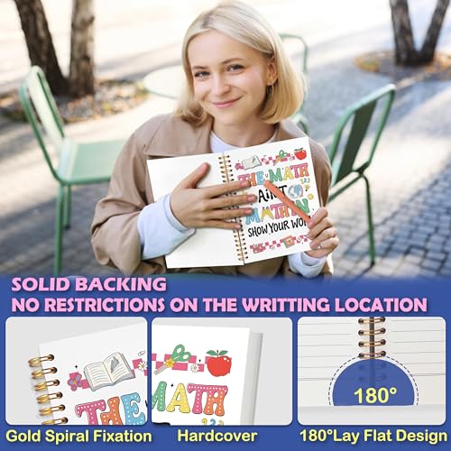 Math Teacher Spiral Notebook 5.5 x 8.3 for Work Study, Teacher Appreciation Gifts, the Math Ain't Mathin' Mathematics Funny Hardcover Notebook Journal for Women - color: Math Teacher