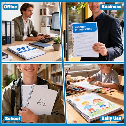 24 Pack 8.5 x 11 Inches PVC Clear Binding Covers, Letter Size 8 Mil Report Cover Sheets for Business Presentation Document Binding Office Supplies, Unpunched, Square Corners