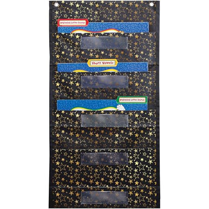 File Folder Storage: Gold Stars Pocket Chart - color: Gold Stars