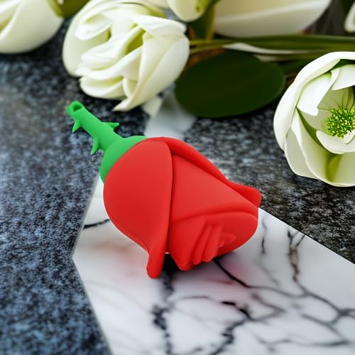 128GB USB 3.0 Flash Drive Novelty Cartoon Red Flower High Transfer Speed Pendrive Memory Stick - color: Flower