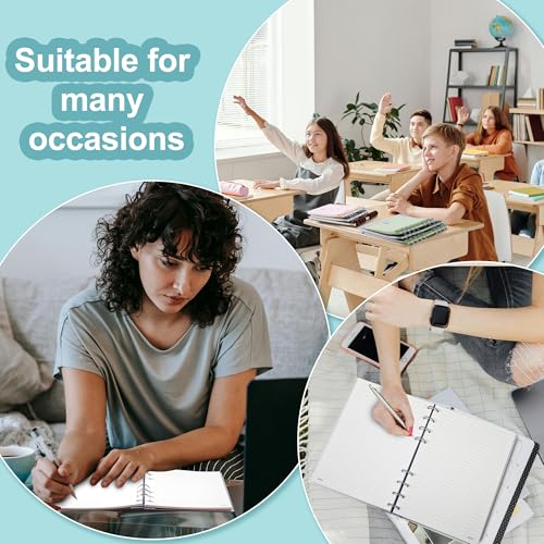 CAGIE Discbound Notebook - Customizable Notebooks 7 x 10 inch with Removable Pages 100 gsm, B5 Notebook for School with Poly Cover, 100 Pages Discbound Planner Wide Ruled, Blue - color: Blue, size: B5