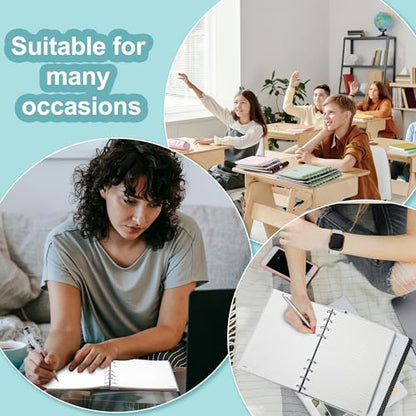 CAGIE Discbound Notebook - Customizable Notebooks 7 x 10 inch with Removable Pages 100 gsm, B5 Notebook for School with Poly Cover, 100 Pages Discbound Planner Wide Ruled, Blue - color: Blue, size: B5