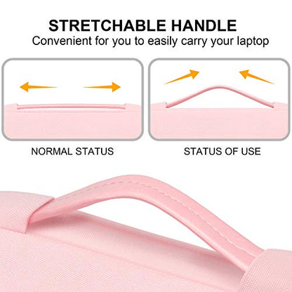 Lacdo 360° Protective Chromebook Case 11 Inch Laptop Sleeve for 11 Inch Acer HP Lenovo Dell Samsung ASUS Chromebook Spin 311, 13 Inch Microsoft Surface Pro 11th Copilot+PC/10/9/8/X Computer Bag, Pink - color: Pink, size: 11-11.6 Inches