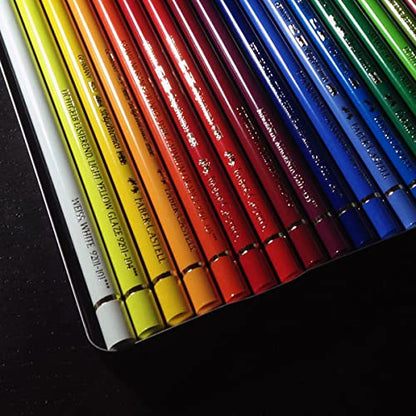 Faber-Castell Polychromos Artists' Color Pencils - Tin of 24 Colors - Premium Quality Artist Pencils