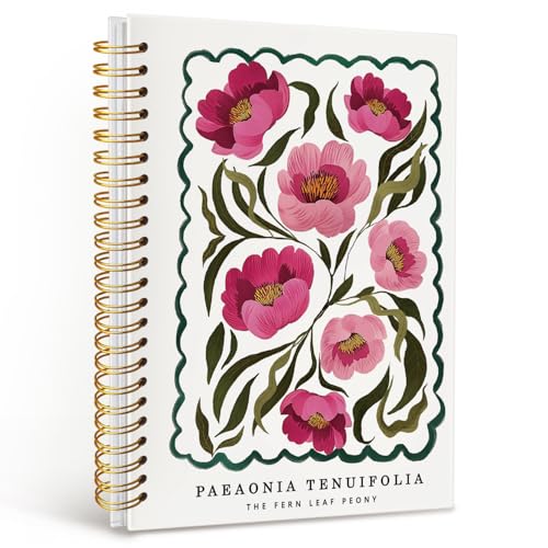 MOFUYU Floral Notebook Journal for Women,Plant Hardcover Spiral Notebook | Rustic Spring Floral Cottagecore Notebook Journal for Work Office School Student Teacher. 5.5x8.3 Inch - color: white(Bible-1)