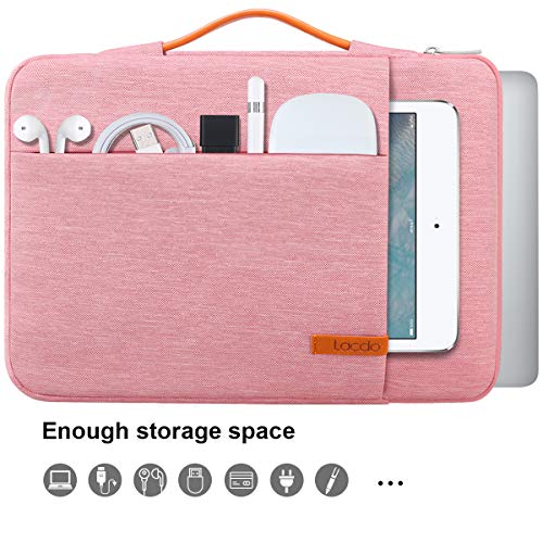 Lacdo 360° Protective Laptop Sleeve Case for 13 inch MacBook Air M5 A3449 (2026), M4 A3240 2025, M3 A3113 A2681 A2337 | 13" MacBook Neo A18 Pro A3404 (2026) | iPad Air/Pro 13 M5 Computer Bag, Peach - color: Peach, size: New MacBook Air/Neo/Pro 13 Inch