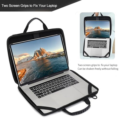 Laptop Case Hard Shell Laptop Bag for Men Women with Shoulder Strap - color: Black, size: 13-14 inch laptop case