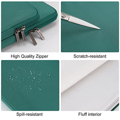 DOMISO 15.6 inch Laptop Case Sleeve Protective Cover Compatible with 16 inch MacBook Pro M4 M3 M2/Pro Max,15.6-16 inch HP Dell ASUS Lenovo Chromebook,Waterproof Computer Cases Bag with Handle,Green - color: Green, size: 15.6 inch