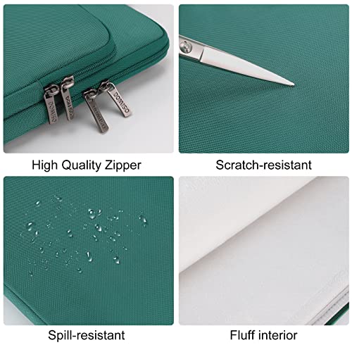 DOMISO 14 inch Laptop Case Sleeve Protective Cover Compatible with MacBook Air 15 M4 M3 M2,MacBook Pro,14-15 inch HP Dell ASUS Lenovo Chromebook,Waterproof Computer Bag with Handle,Green - color: Green, size: 14" Laptoptop/15" for mac book