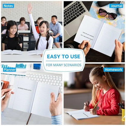 Gersoniel 4 Pack Back to School Left Handed Composition Notebooks, College Ruled Writing Notebooks 8.3" x 5.8", Smudge-free Paper, Color Coded School Supplies for Students & Classroom Use - color: Bright Colors