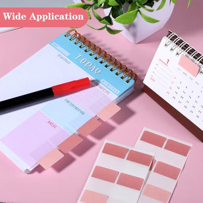 300 Pcs Pink Sticky Index Note Book Tabs, Writable Self-Adhesive Page Tabs, Practical Book Flags for Page Marking, File Classification, Daily Reading Sorting Needs, Essential Study Accessories