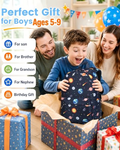 CAMTOP Backpack for Kids, Boys Girls Preschool Backpacks with Lunch Box Toddler Kindergarten School Bookbag Set (Blue Planet) - color: Blue Planet