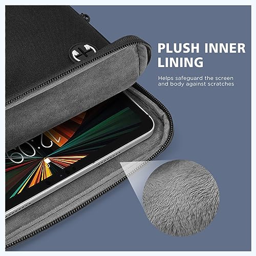 KIZUNA Tablet Sleeve Case 10 Inch Water Resistant Shoulder Messenger iPad Bag for 9.7" 10.5" 11" iPad Pro M2/10.9" iPad A14 Air 5/10.5" Surface Go 3/10.5" Samsung Galaxy Tab A S6/Huawei,Black - color: Black