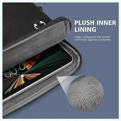 KIZUNA Tablet Sleeve Case 10 Inch Water Resistant Shoulder Messenger iPad Bag for 9.7" 10.5" 11" iPad Pro M2/10.9" iPad A14 Air 5/10.5" Surface Go 3/10.5" Samsung Galaxy Tab A S6/Huawei,Black - color: Black