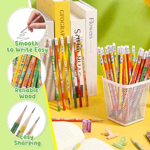 Tenceur Fifth Grade Pencils, 48 Pcs 5th Graders Pencils with Erasers, 3 Motivational, Welcome to Fifth Grade Student Gifts from Teacher, Classroom Rewards Back to School Supplies - color: 5th Graders