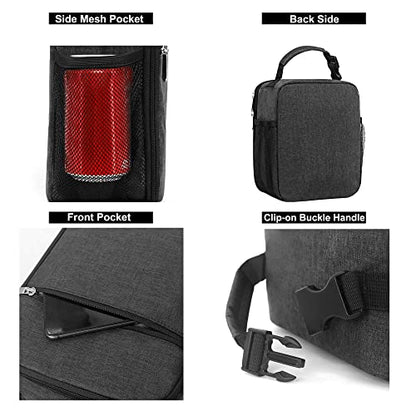 Lunch Box for Men & Women Durable Lunch Bag for Adults Reusable Small Lunchbox Dark Grey - color: Dark Gray