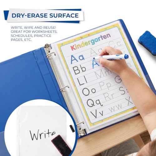 Samsill Heavy Duty Sheet Protectors for 3 Ring Binders, 8.5 x 11 Clear Page Protectors, Plastic Sleeves & Report Covers, Acid Free Archival Safe Document Protectors - style: Crystal Clear