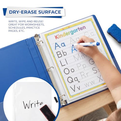 Samsill Heavy Duty Sheet Protectors for 3 Ring Binders, 8.5 x 11 Clear Page Protectors, Plastic Sleeves & Report Covers, Acid Free Archival Safe Document Protectors - style: Crystal Clear
