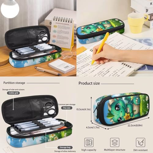 Cute Dinosaur Backpack with Lunch Box, Pencil Pouch, Water Bottle Sleeve - 4 Pcs Kids School Book Bag Set for Elementary Boys Girls - color: Cute Dinosaur