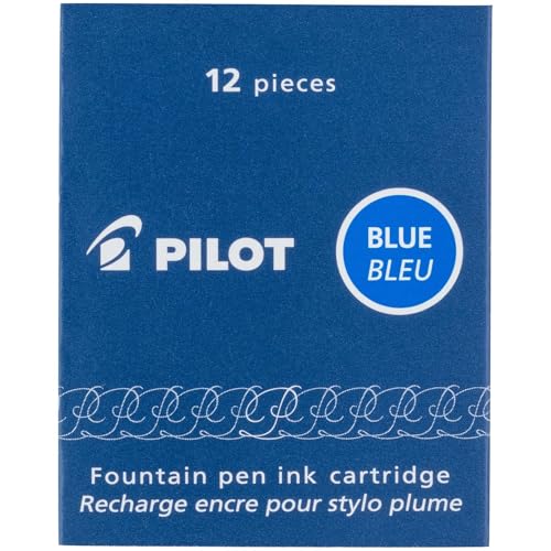 PILOT Namiki IC100 Fountain Pen Ink Cartridges, Blue, 12-Pack (69101)
