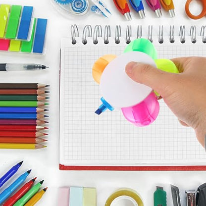 10pcs Flower Shape Highlighter Pen Markers Smooth Writing Experience and Portable Design, Aesthetic Petal Style Fluorescent Pens for Classroom Supplies and Office Use