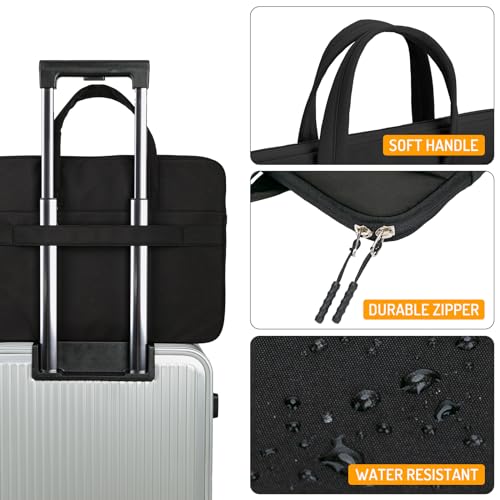 15.6 Inch laptop Case Carrying Bag Sleeve Cover, Waterproof Soft Small Briefcase for 15 15.6 16 inch Acer Asus Dell HP Thinkpad Chromebook Computer Notebook, Black - color: Black, size: 15.6/16 in