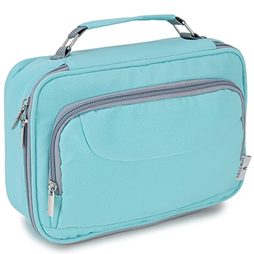 VX VONXURY Large Pencil Case, 54-Slot Colored Pen Pouch 2 Removable Sleeves | Cute Zipper Pencil Bag Organizer, Top Handle, Front Zip Pocket, Durable Fabric for Art Supplies Markers School Travel College - color: Turqoise