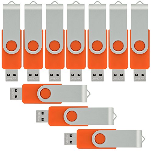 VICFüN 10 Pack USB Flash Drive 8GB Flash Drive Bulk USB 2.0 Thumb Drive Orange - color: Orange, size: 8GB-10PACK