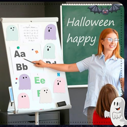 Zhanmai 1200 Pcs Halloween Ghost Sticky Notes Self-Adhesive Halloween Cute Note Pads Removable Ghost Memo Notes for School Office Home Students Teachers Present - style: Halloween