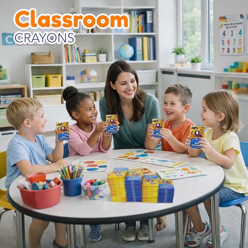 4E's Novelty 48 Boxes of 8-Packs Bulk Crayons for Kids, Classroom Crayons Bulk Teachers Supplies, School Supplies, Restaurants, Birthday Party Favors Non-Toxic (48 of 8-Packs) - style: 48 of 8-Packs