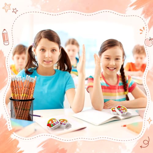 48 Pcs/24 Sets 3rd Graders Pencils and Erasers Bulk Set Motivational Pencils Back to School Supplies for Kids Student Inspirational Teacher Classroom Reward Party Favors Gifts - style: 3rd Grader