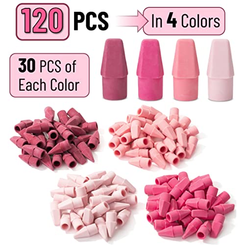 Mr. Pen- Pencil Erasers Toppers, 120 Pack, Pink Shades, Erasers for Pencils | Pencil Top Erasers, Pencil Eraser - color: Pink Shades, size: 120 Pack