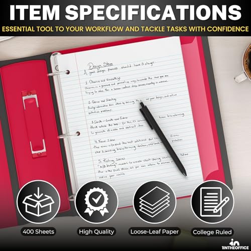 1InTheOffice Loose Leaf Paper College Ruled, Filler Paper 8 1/2" x 11", 400 Sheets (400 Sheets) - size: 400 Sheets