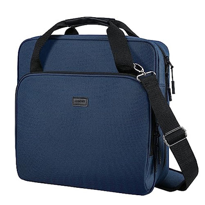 4 Inch 3 Ring Zipper Binder D-Ring, Binder with Strap 800 Sheet Capacity & Multi-Pockets School and Office Binder Organizer, Compatible with 13-Inch MacBook(Patent Design Dark Blue) - color: Dark Blue, size: 4Inch-D-ring