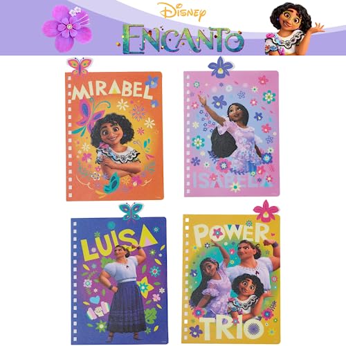 Disney Encanto Tab Journal Notebook, Spiral Bound, 96 Lined Pages, 8 x 7 inches, Purple - style: Encantto