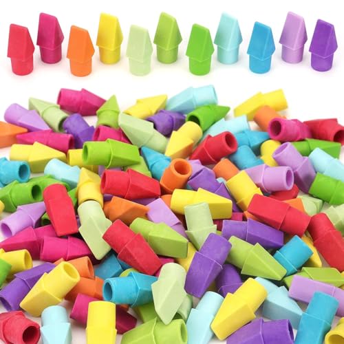 ZZTX 120 Pack Pencil Top Erasers 11 Assorted Colors | Erasers for Pencils, Eraser Caps, Topper Erasers for Kids School