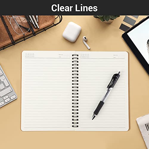 EUSOAR Spiral Journal Notebook, A5 12 Pack 5.5" x 8.3" 120 Pages Lined Travel Writing Notebooks Journal, Memo Notepad Sketchbook, Students College Office Business Subject Diary Ruled Book Journal - color: Kraft, size: 12 Packs