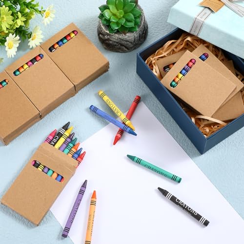 30 Packs Crayons Bulk Back to School Crayon 8 Color Crayon Individual Packs Mini Wrapped Wax Washable Crayons for Student Gifts School Supplies Classroom Rewards Gifts