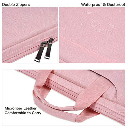 15.6 Inch Laptop Sleeve TSA Case Women Ladies Bag for Macbook Pro 16" M5 M4 M3 M2 M1, Lenovo Ideapad 15.6", HP Envy/Victus 15.6, Dell Inspiron 15, Acer Aspire/Nitro 15, ASUS MSI Macbook 15 Case, Pink - color: Pink, size: 15.6 Inch