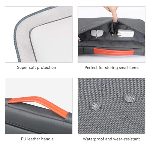 LANDICI 360°Laptop Sleeve Case 15.6 16 Inch Compatible with MacBook Pro 16 M1/M2/M3/M4 2019-2025, 15.6-16” Hp Dell Lenovo Acer Asus, Waterproof Computer Bag Cover with Handle, Grey - color: Grey, size: 15.6-16 inch