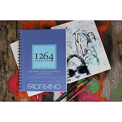 Fabriano 1264 Mixed Media Pad, 9" x 12", 110 lb. - size: 9 x 12