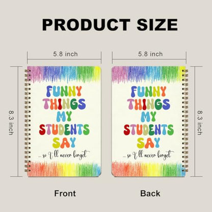 2 Pcs Funny Teachers Spiral Notebook, 160 Pages Colorful Journal Notebook | A5 Spiral Notepad, Hardcover Notebooks Journal for Writing Work Office, Funny Teacher Gifts School Office Supplies - color: Multicolour 0012