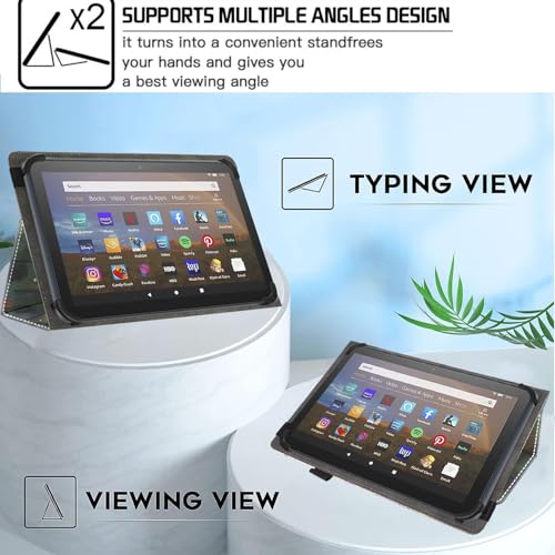 Universal 10 10.1 Inch Android Tablet Case,Slim Folding Stand Cover for All 9"-10.5" Touchscreen Tablet Case with Stylus Pen Holder,Flower Birds - color: Flower Birds