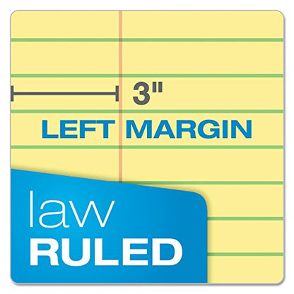 Ampad 20245 Double Sheets Pad, Law Rule, 8 1/2 x 11 3/4, Canary, 100 Sheets (Pack of 2) - size: 1 Count (Pack of 2)
