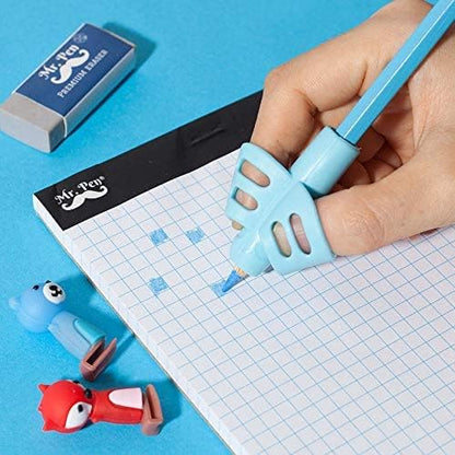 Mr. Pen- Pencil Grips for Kids Handwriting, 20 Pack | Writing Aid Tools for Beginners, Preschoolers & Toddlers, Training Pencil Holders for Righties, Lefties & Adults