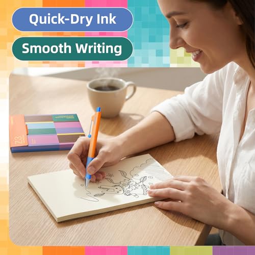 YOXMJDB Gel Pens, 5 Pcs 0.5mm Black Ink Fine Point Pens Quick-Drying Retractable Pens with Diamond-Shaped Barrel, Smooth Writing Pens for Journaling & Note Taking (5 Pcs Z3 Color-Block) - color: 5 Pcs Z3 Color-Block