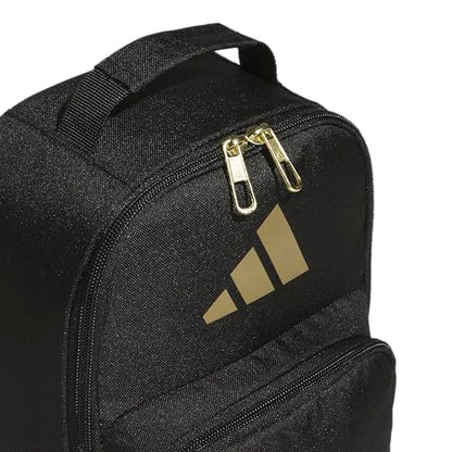 adidas Kids Santiago Lunch Bag for Girls & Boys – Insulated Cooler Lunchbox, 8L - color: 4.0/Black/ Gold Metallic